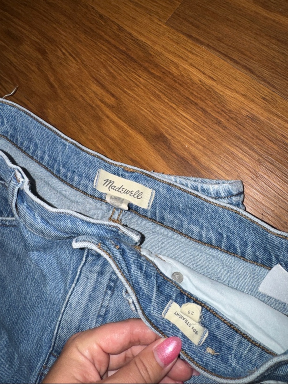MADEWELL 90s Straight Classic Light Wash Jeans - Picture 4 of 5